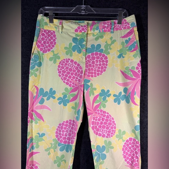 Lilly Pulitzer Cropped Pineapples Pants Size 8 - Picture 2 of 7